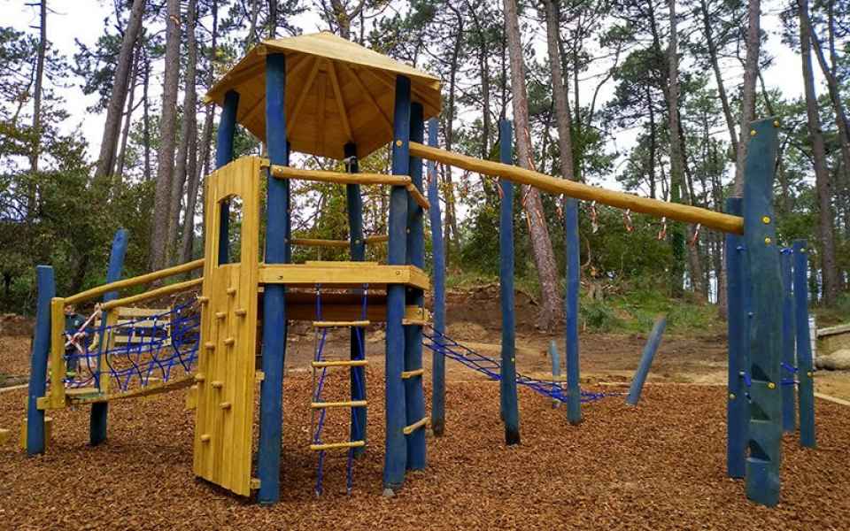 Parque infantil de madera Merit 361x204x220 cm